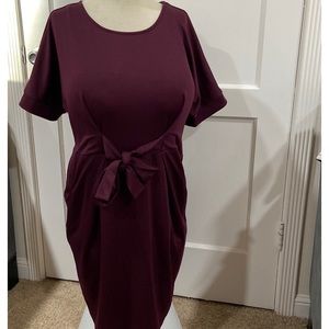 Pretty Wine Colored Dress w/ Bow